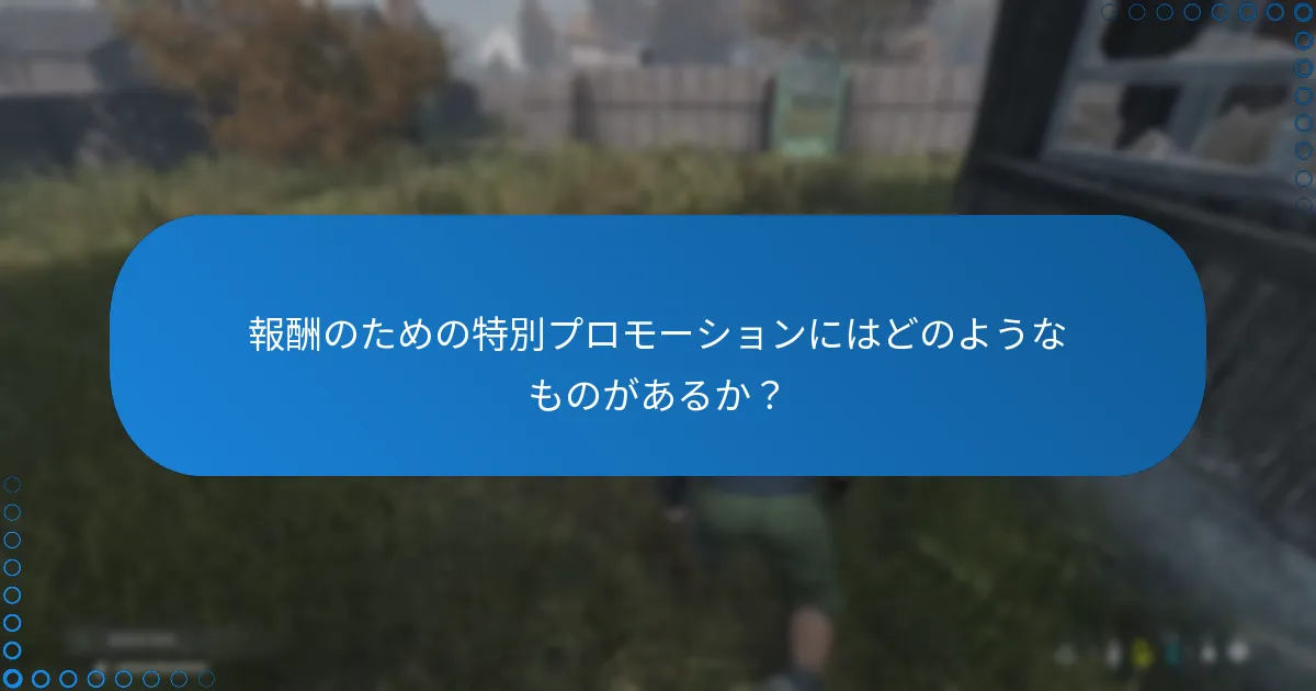 報酬のための特別プロモーションにはどのようなものがあるか？